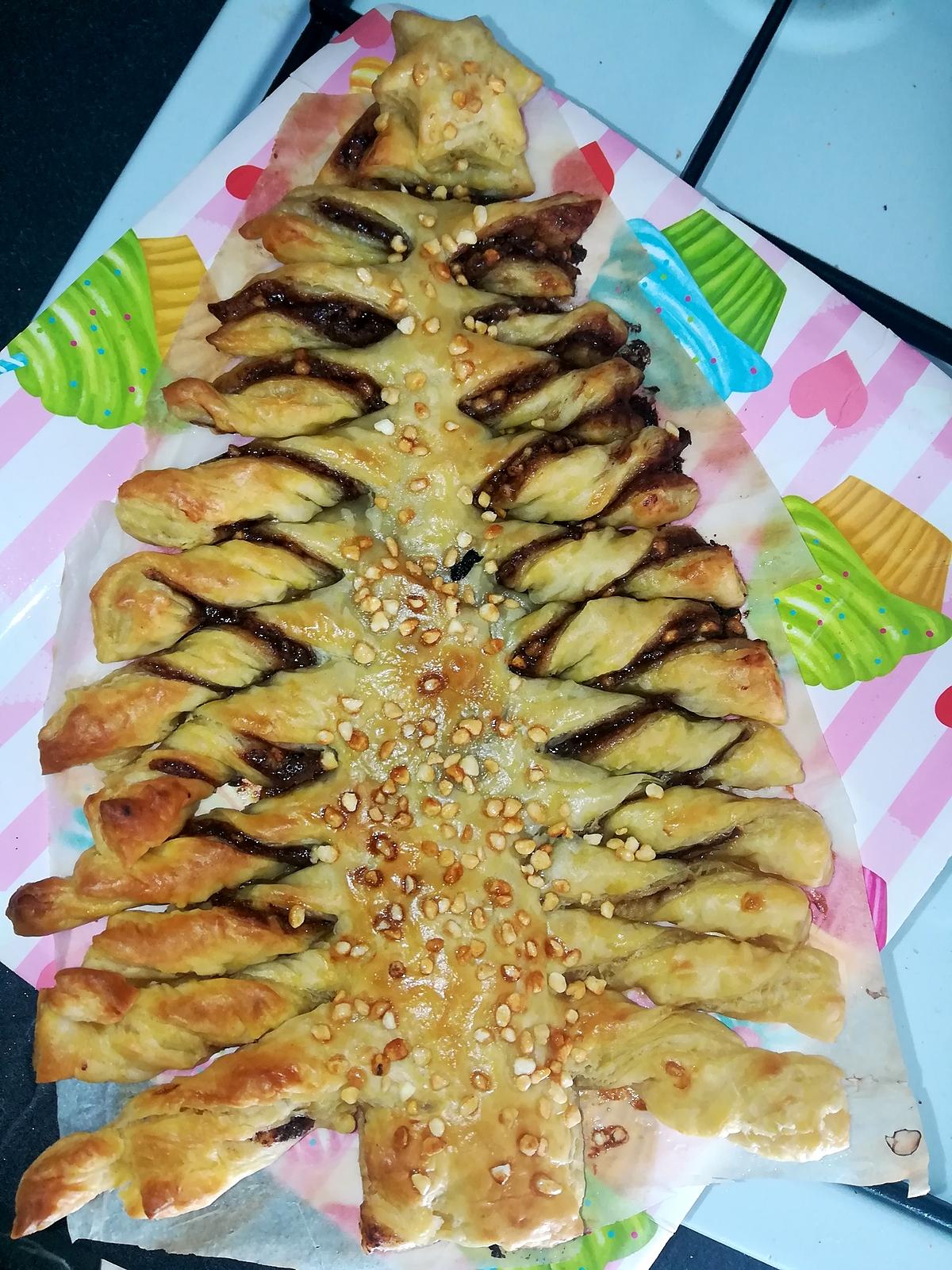 recette Sapin feuilleté au Nutella