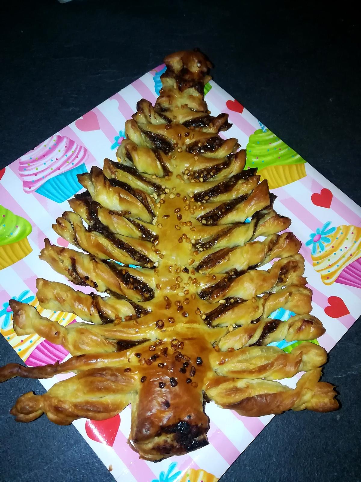 recette Sapin feuilleté au Nutella