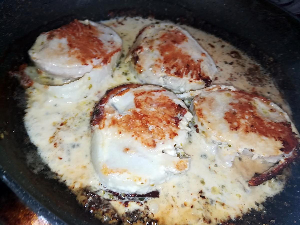 recette Tournedos de dinde sauce au parmesan