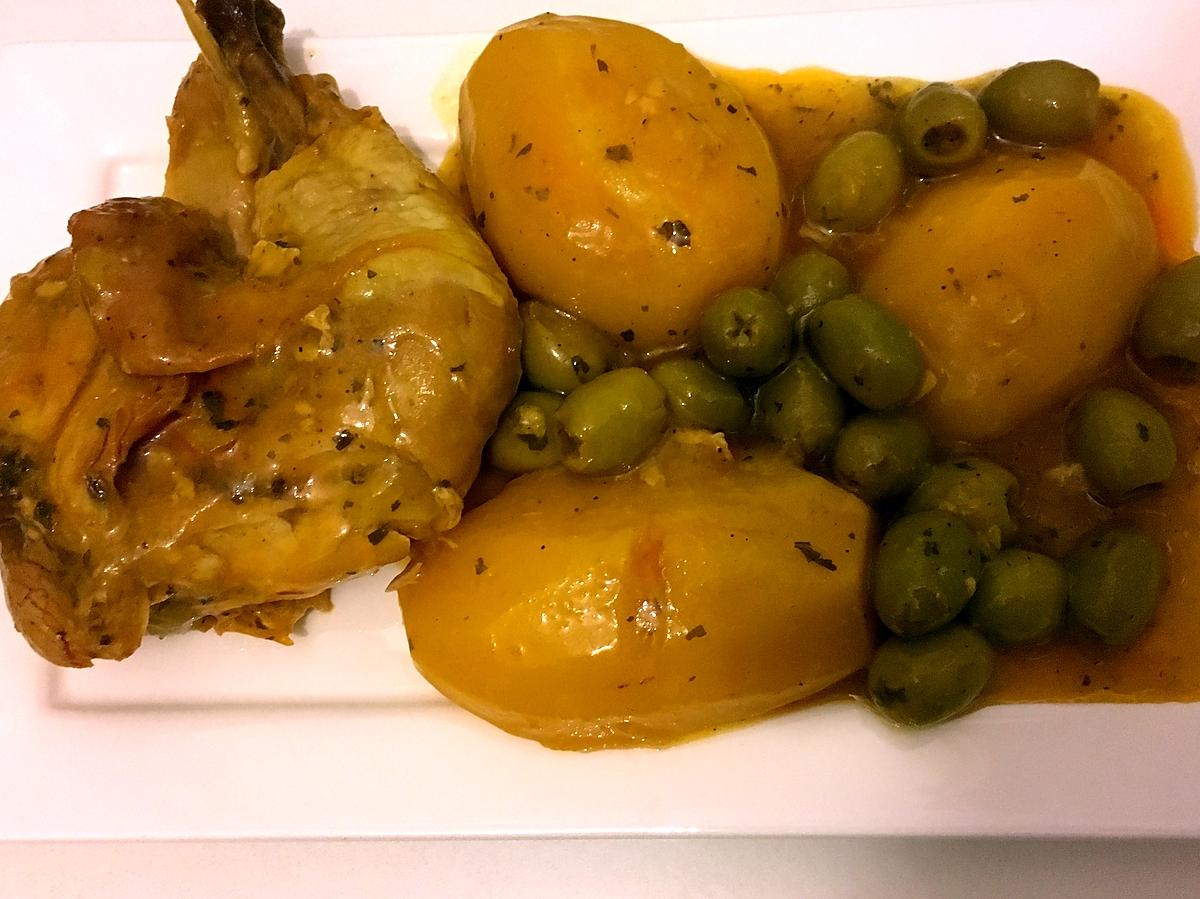 recette POULET AUX OLIVES