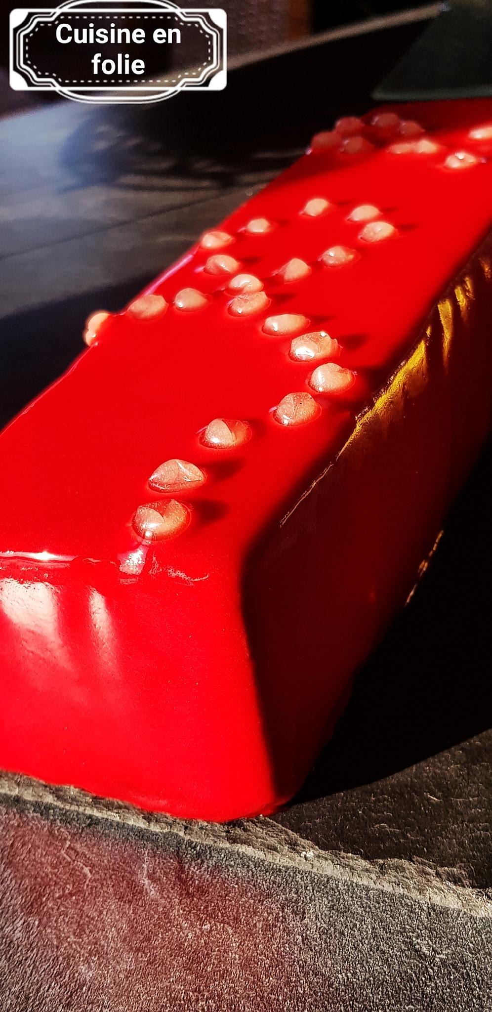 recette Bûche trianon aux perles de yuzu