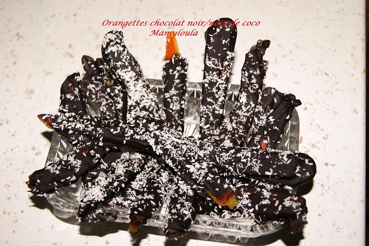 recette Orangettes chocolat noix de coco