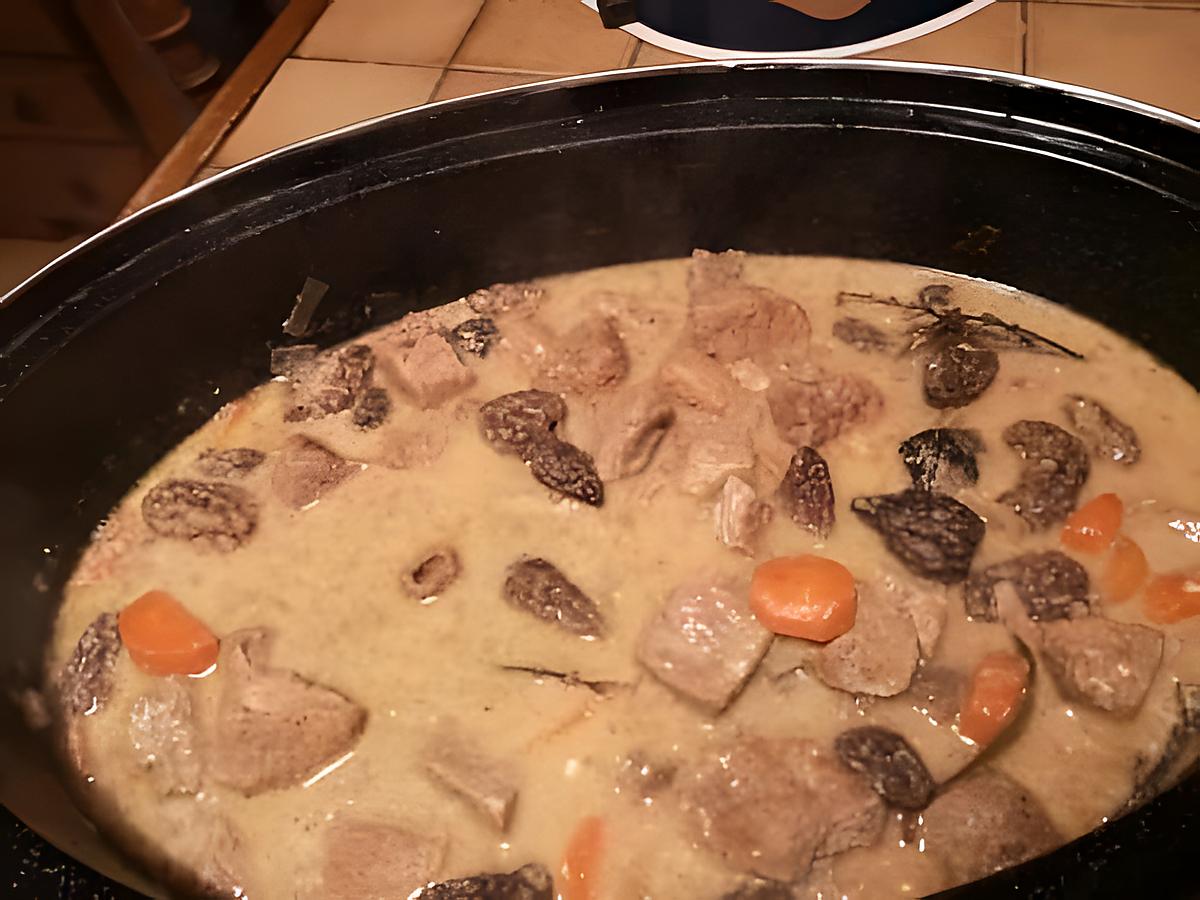 recette Blanquette de veau aux morilles