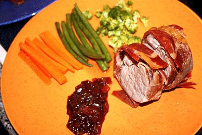 recette Filet mignon au Jambon de Parme et son confit d'oignons au vinaigre balsamique