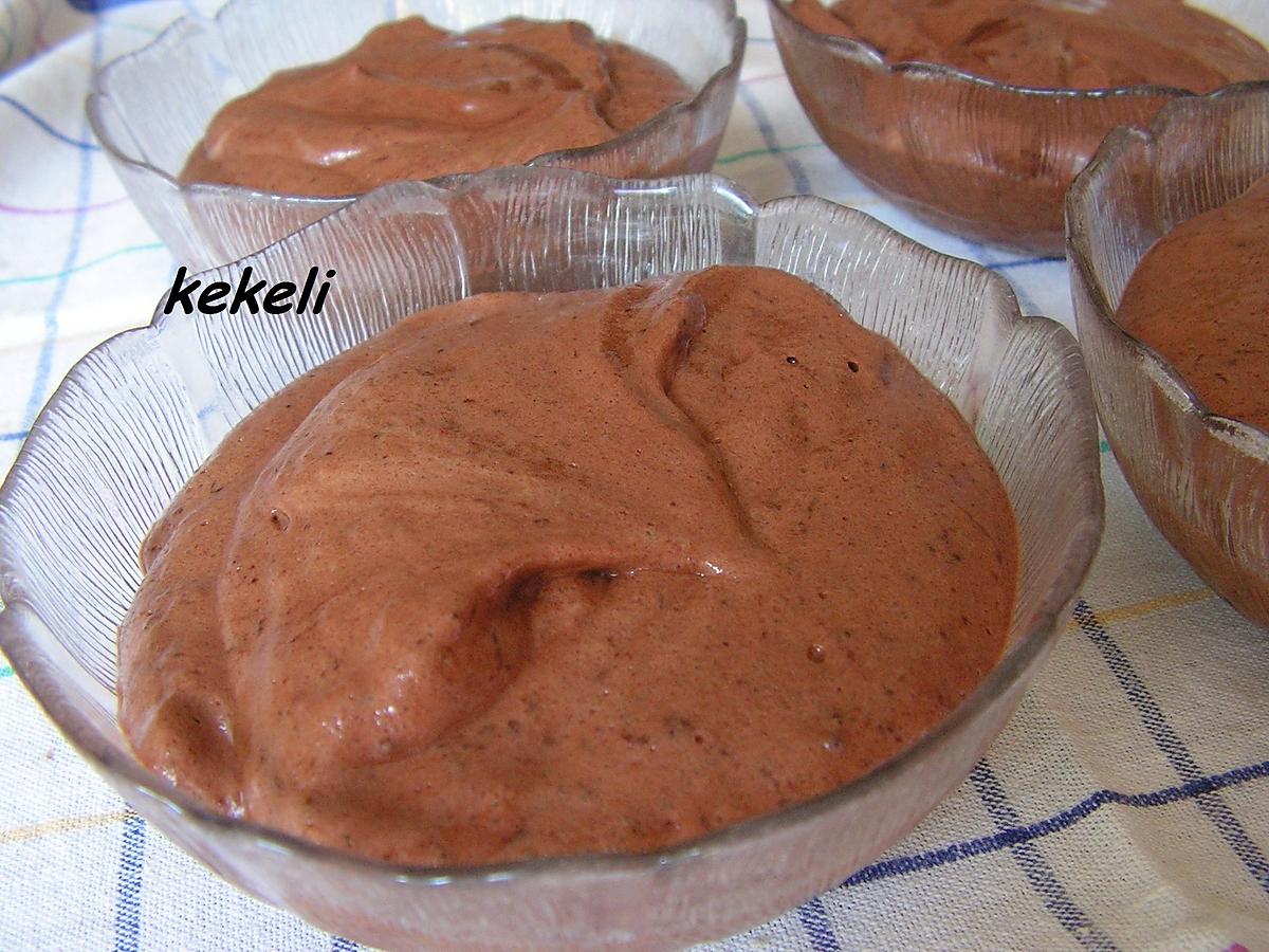 recette Mousse au chocolat stracciatella vegan