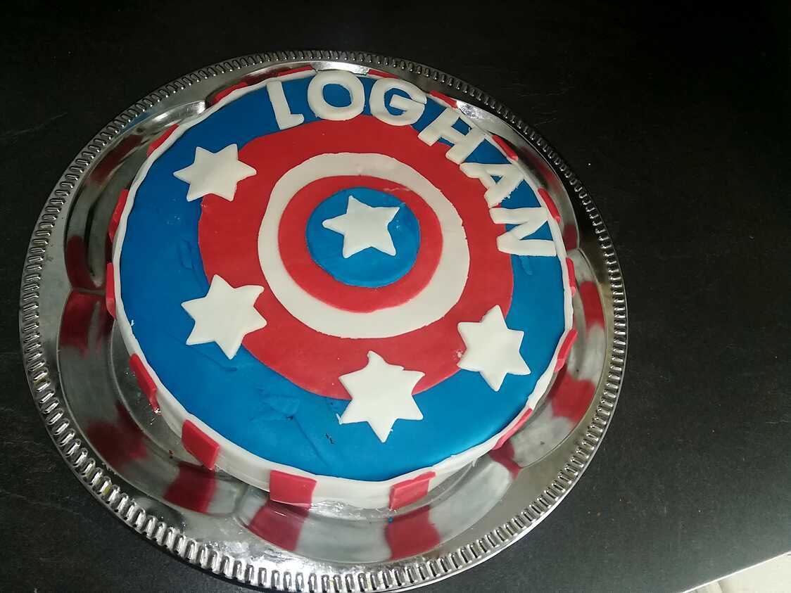 Gâteau captain america