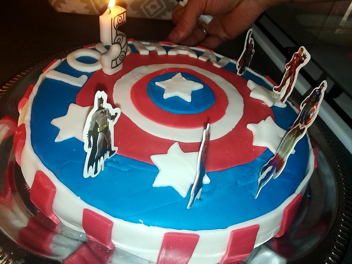 recette Gâteau captain america