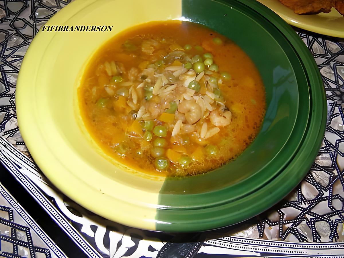 recette Soupe aux legumes et fruits de mer