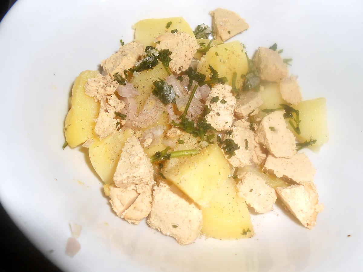 recette SALADE DE POMMES DE TERRE AU FOIE GRAS