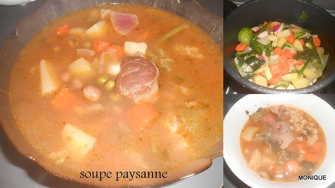 Recette de SOUPE PAYSANNE AU TALON DE JAMBON
