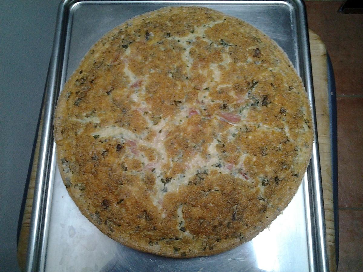 recette Quiche sans pâte allégée au jambon blanc et persil pour 6 personnes.