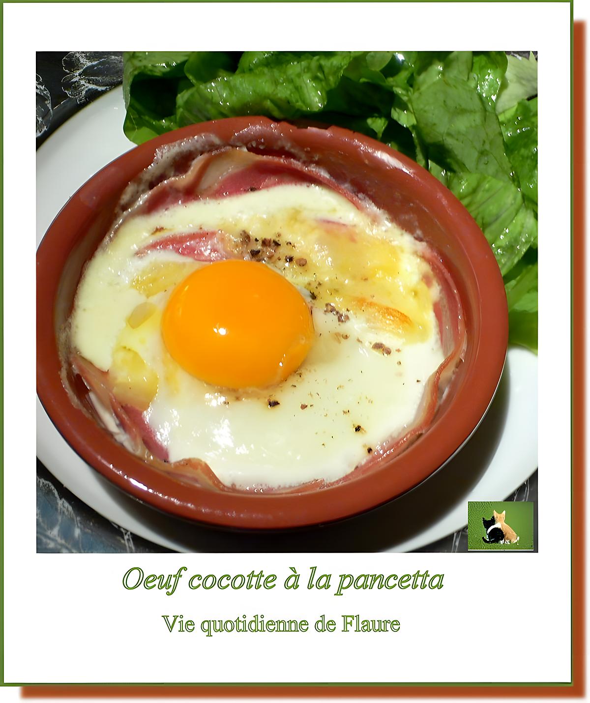 recette Corolle de pancetta et œuf cocotte