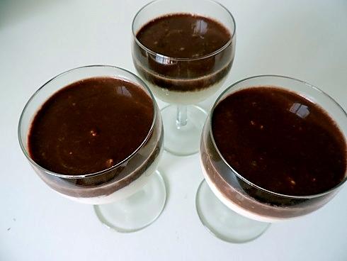 recette Mhalbi au chocolat et café garni d'un guinette à l'armagnac