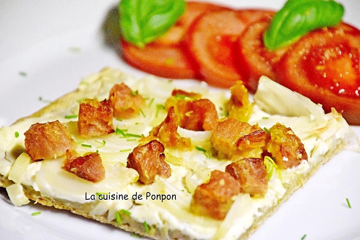 recette Flammekueche alsacienne aux lardons et oignons