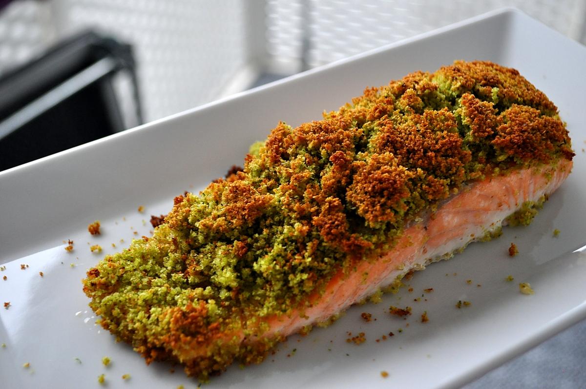 recette Saumon au four en croûte Gremolata