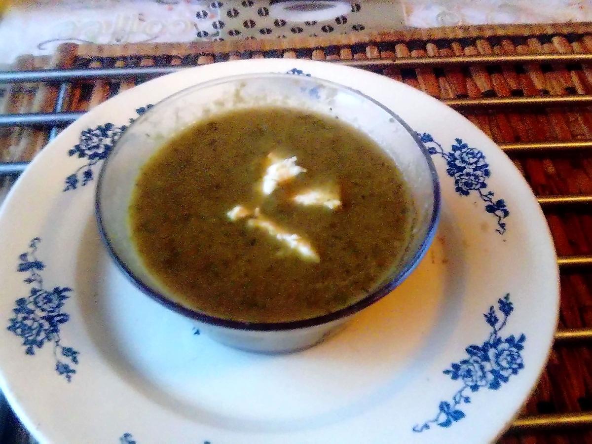 recette potage  laitue