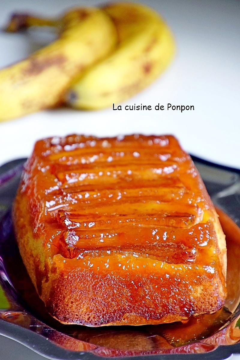 recette Gâteau renversé à la banane caramélisée et combava,sublime!