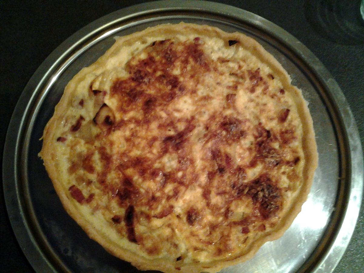 recette quiche aux lardons et oignons