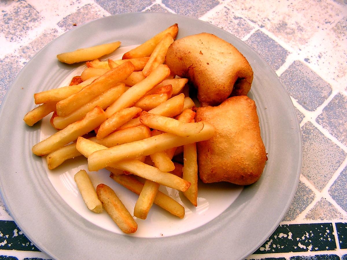 recette Fish and chips (poissons en beignet frites)