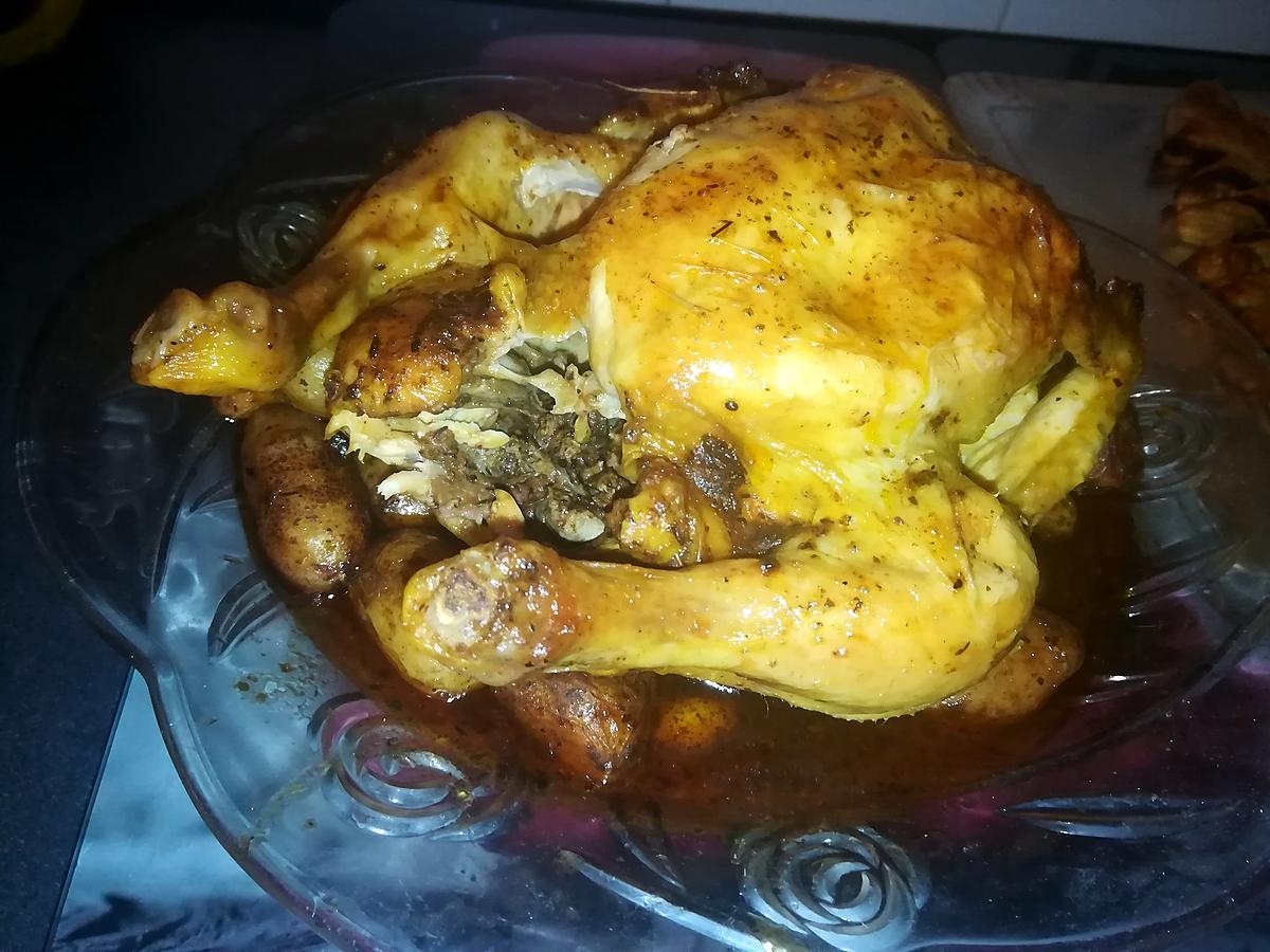 recette Poulet rôti façon grand mère