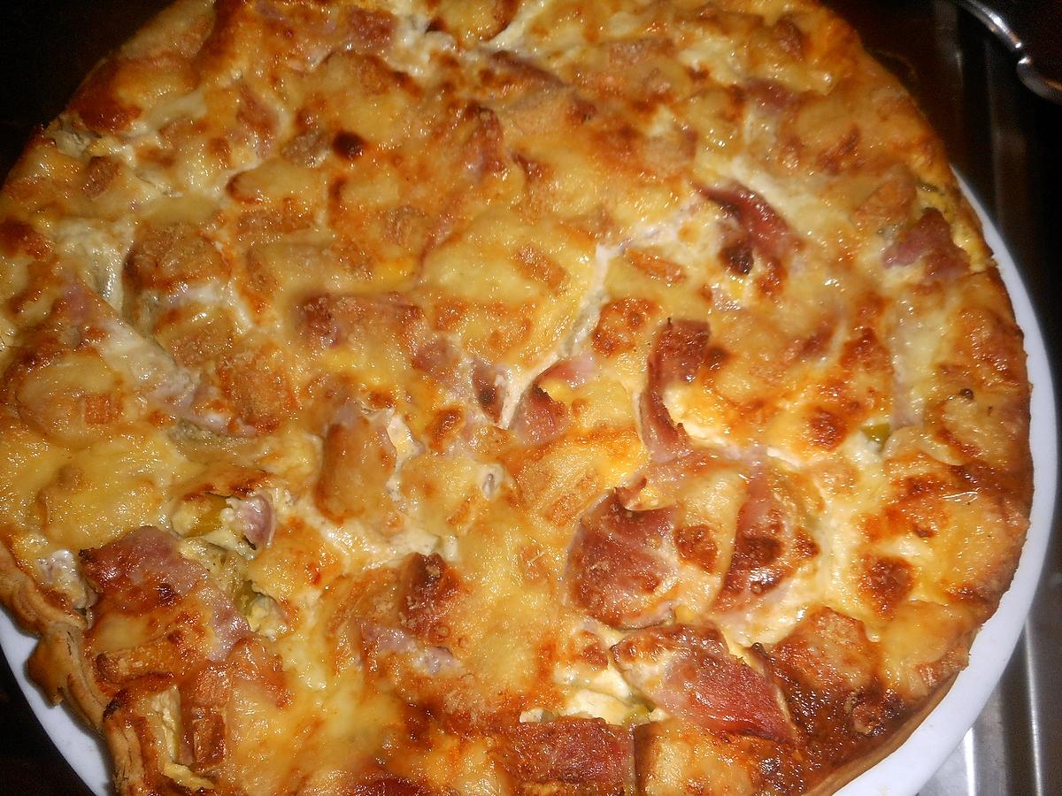 recette Quiche aux poireaux,jambon,maroilles