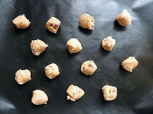 recette Cookies à la chapelure et cranberries