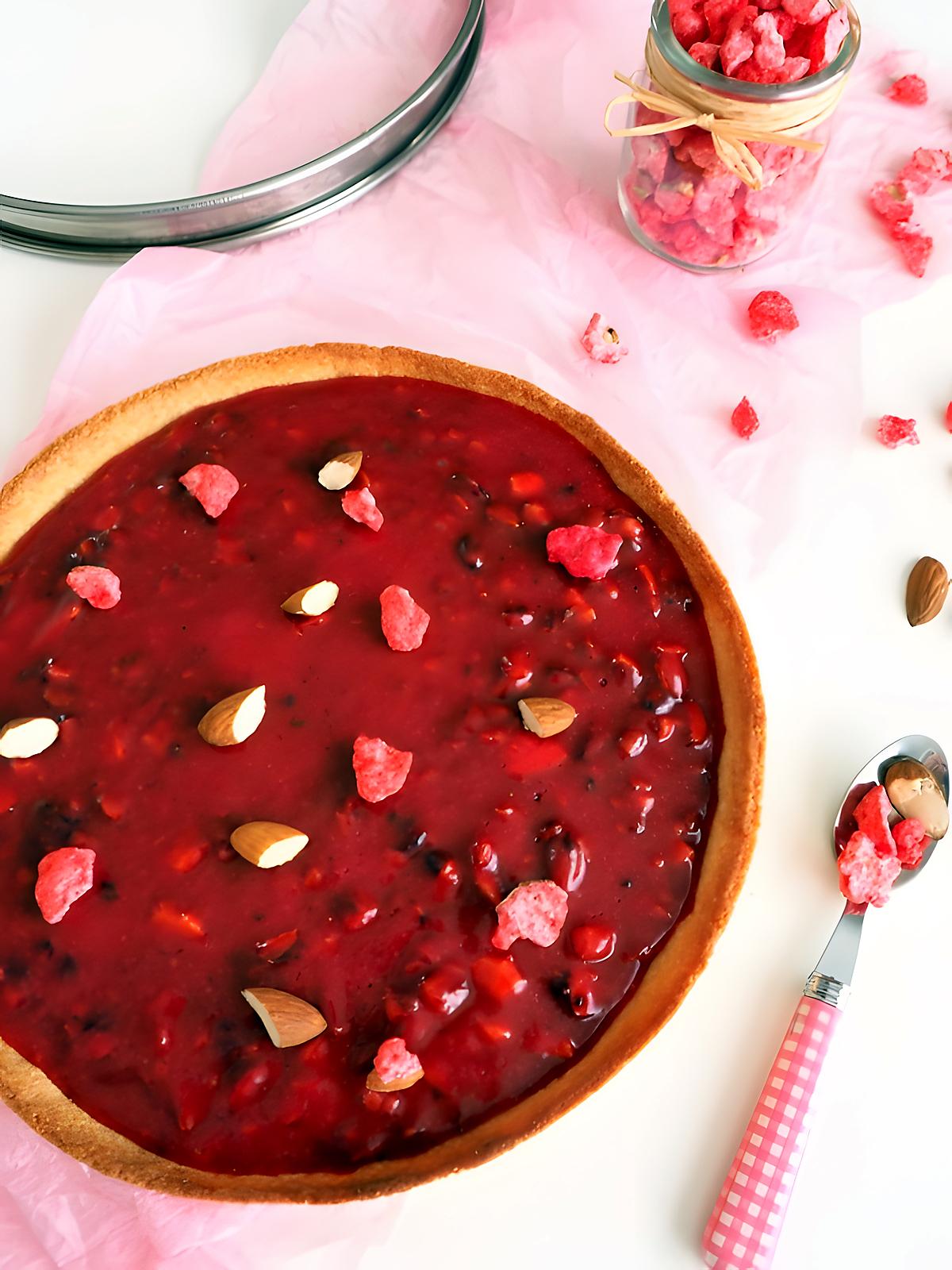 recette Tarte aux pralines roses