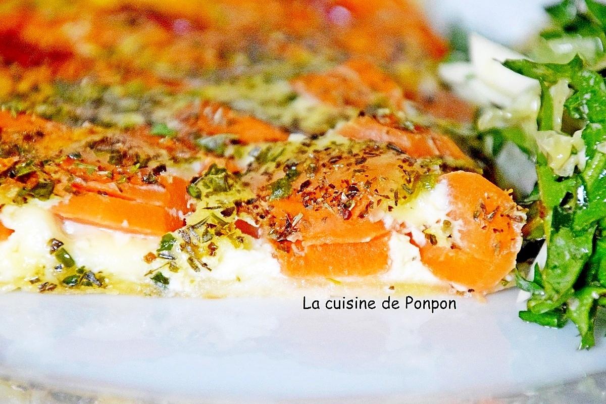 recette Tarte aux carottes, chorizo et mozza