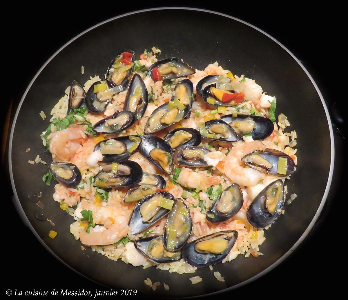 recette Paella simplifiée pour deux +