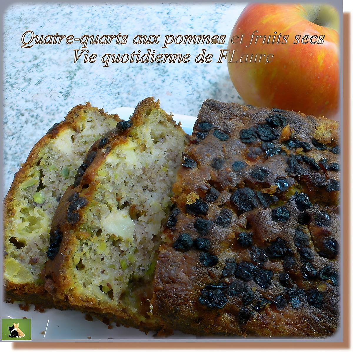 recette Quatre-quarts aux pommes et fruits secs