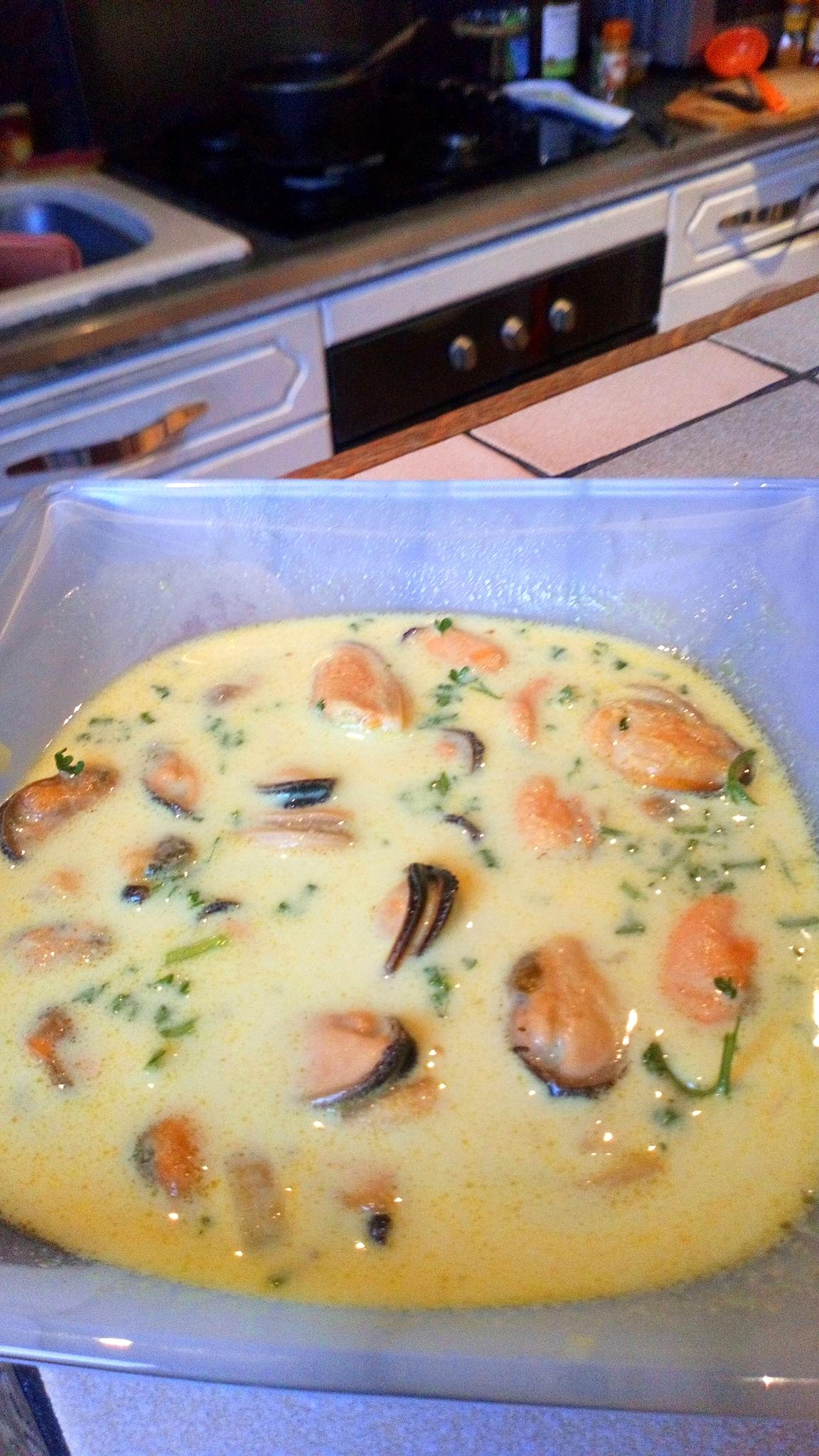 recette Veloute de moules au curry