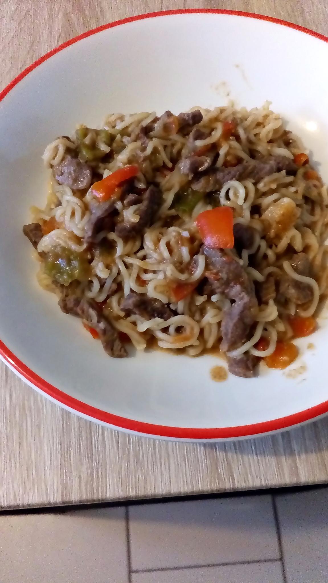 recette nouille chinoise au boeuf