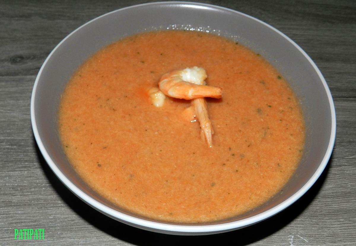 recette SOUPE AUX POISSONS GARNIE DE SCAMPIS