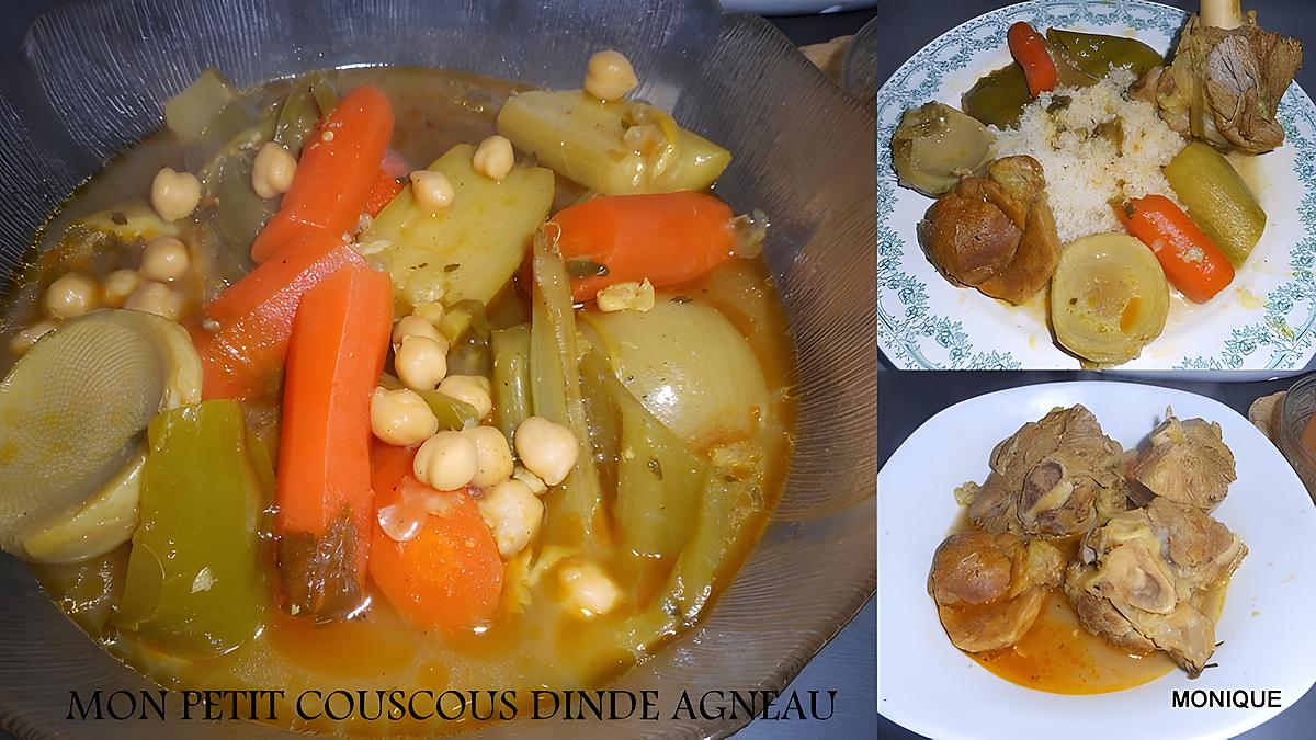 recette MON PETIT COUSCOUS DINDE AGNEAU