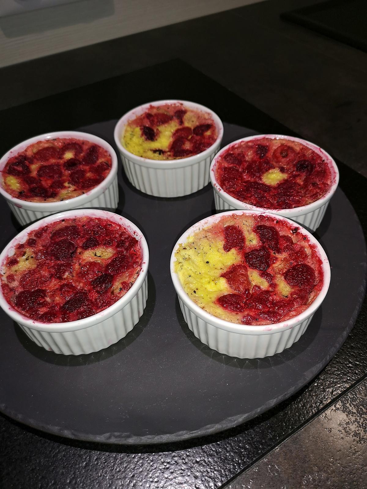 recette petites crème aux framboises