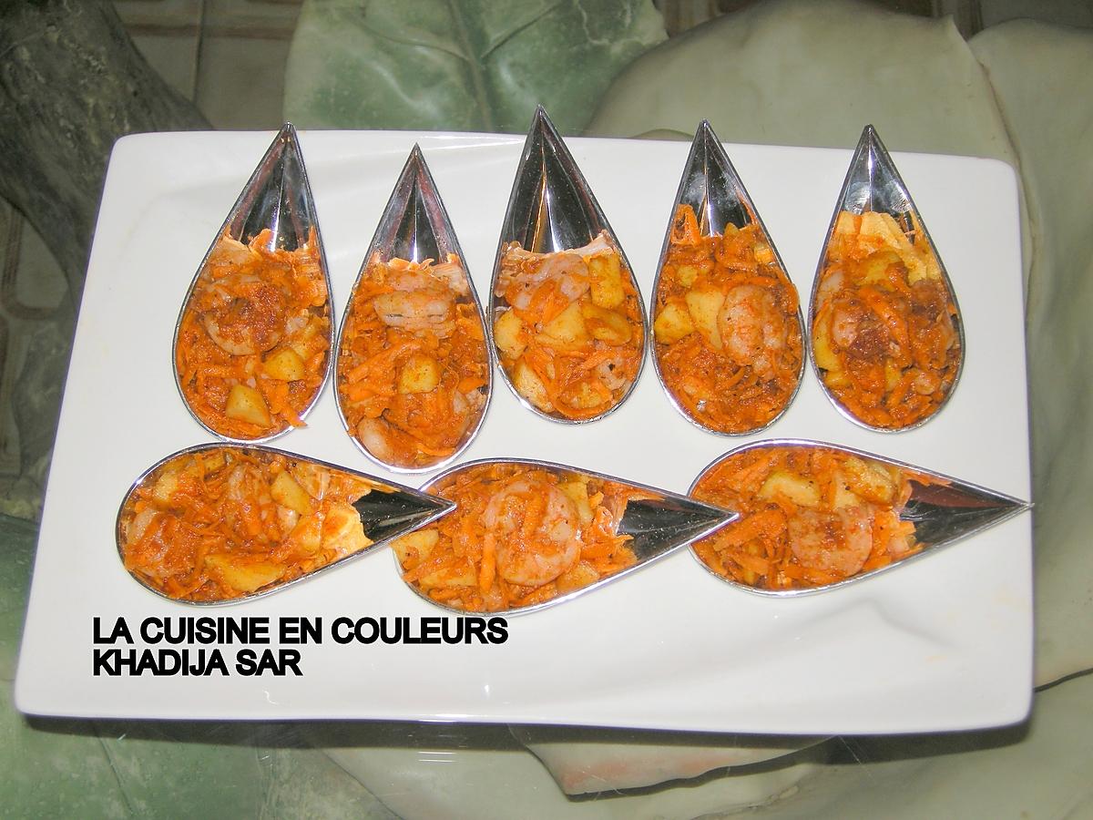 recette Cuillères apéritives aux crevettes