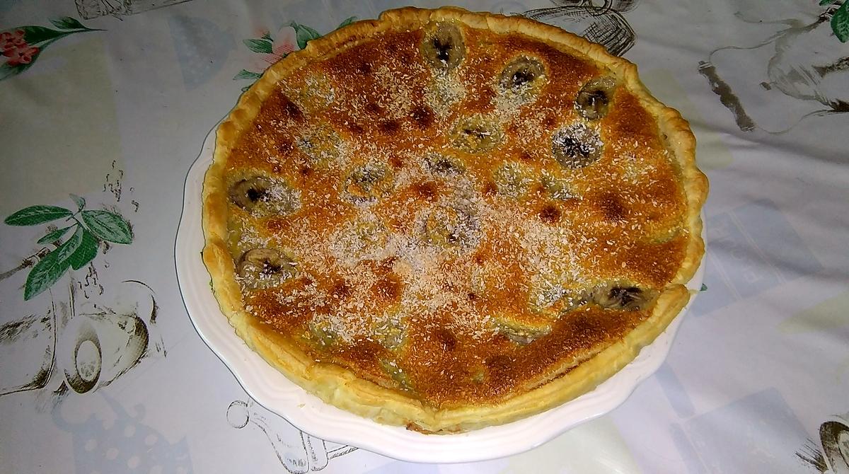 recette Tarte noix coco banane