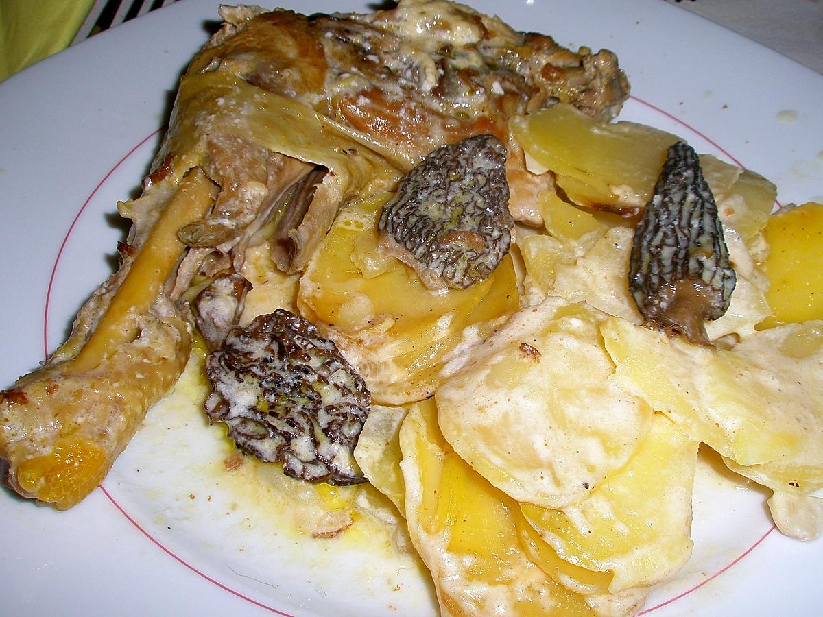 recette Poulet aux morilles