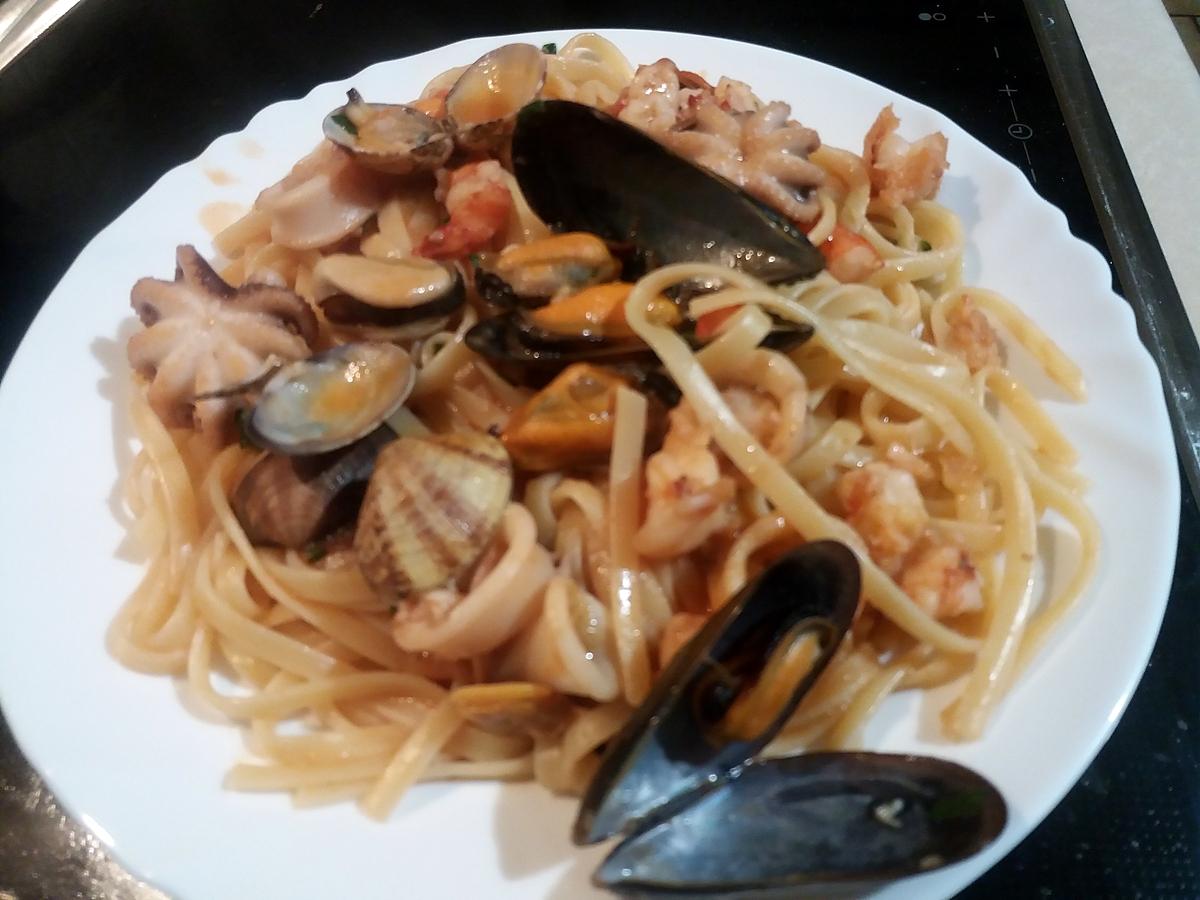 recette Linguine allo scoglio