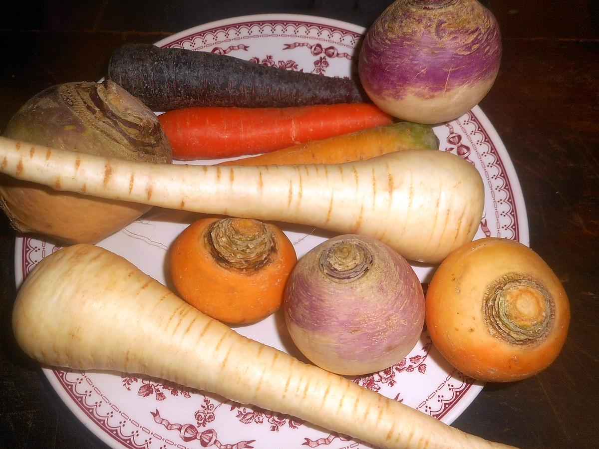 recette Canette rotie aux légumes anciens