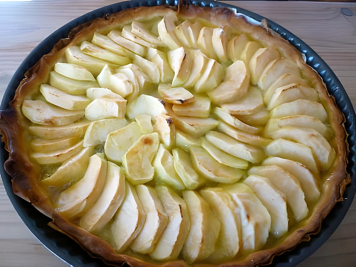 recette Tarte aux pommes et à la rhubarbe