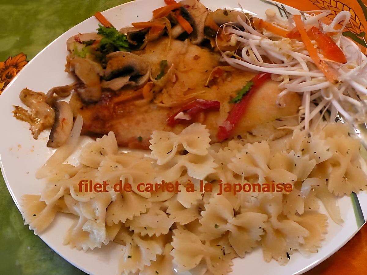 recette FILET DE CARLET A LA JAPONAISE