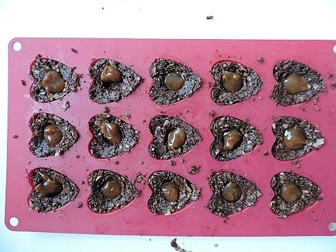 recette Petit coeur chocolat croustillant au coeur caramel