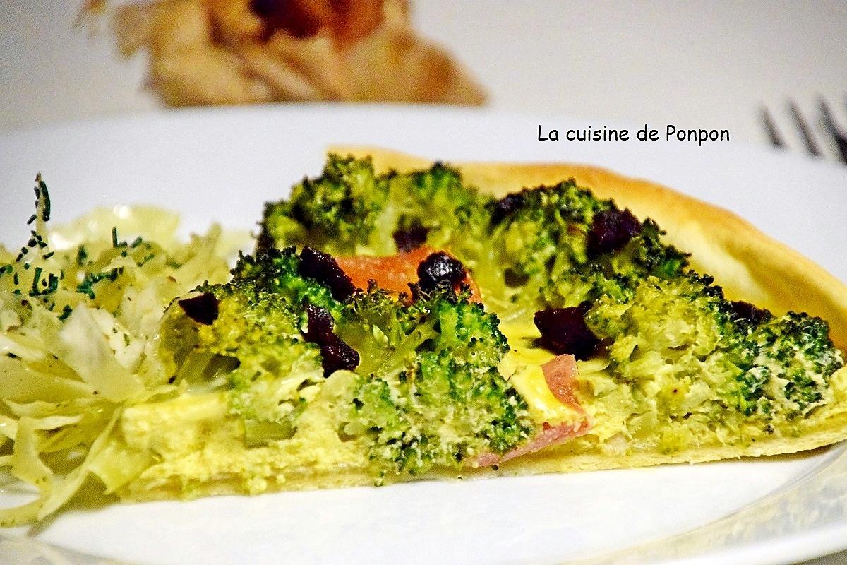 recette Tarte au brocoli et ail noir