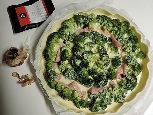 recette Tarte au brocoli et ail noir