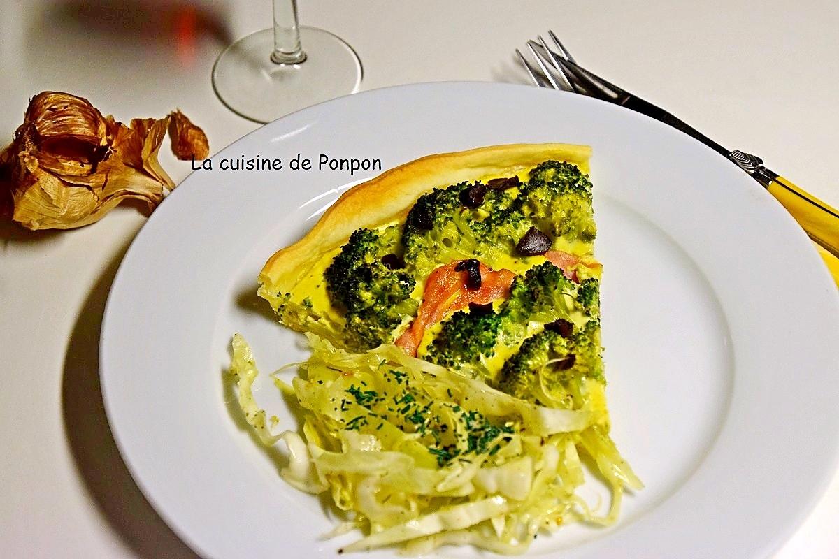 recette Tarte au brocoli et ail noir