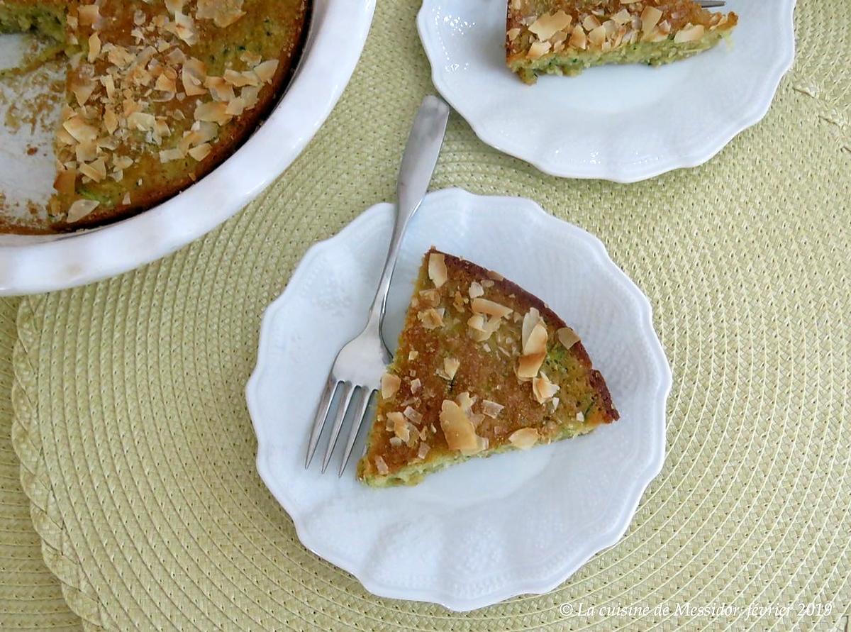 recette Tarte coco-lime à la courgette +