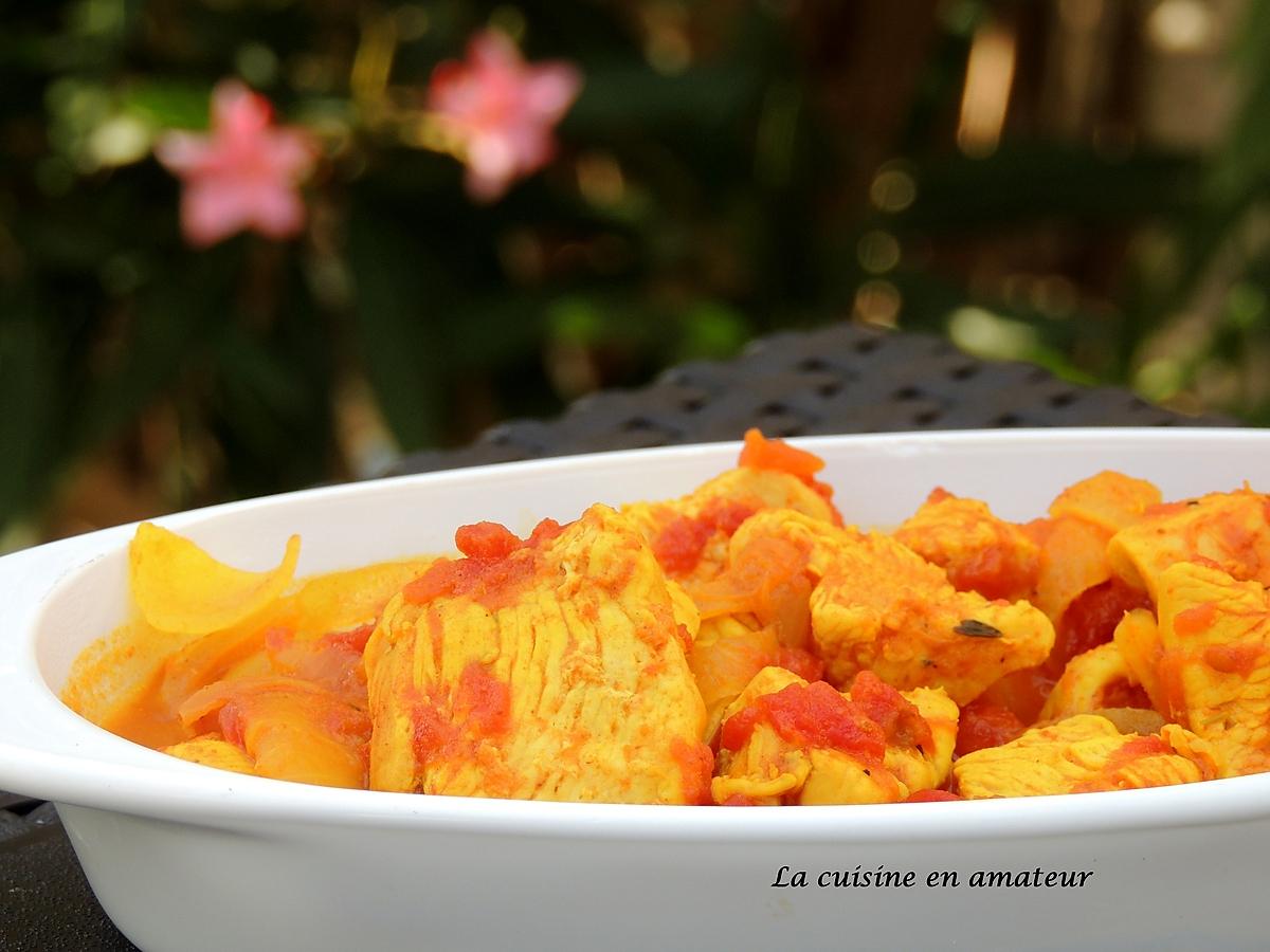 recette Emincé de dinde au curcuma poivrons et lait de coco