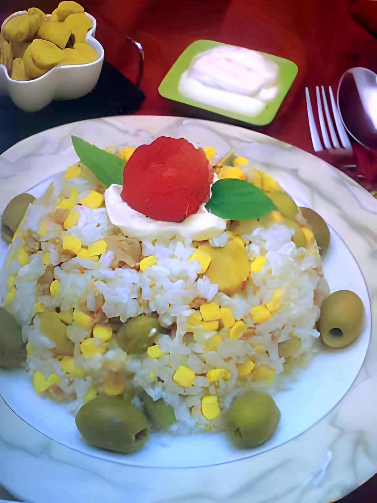 recette salade de riz au champignons et au thon