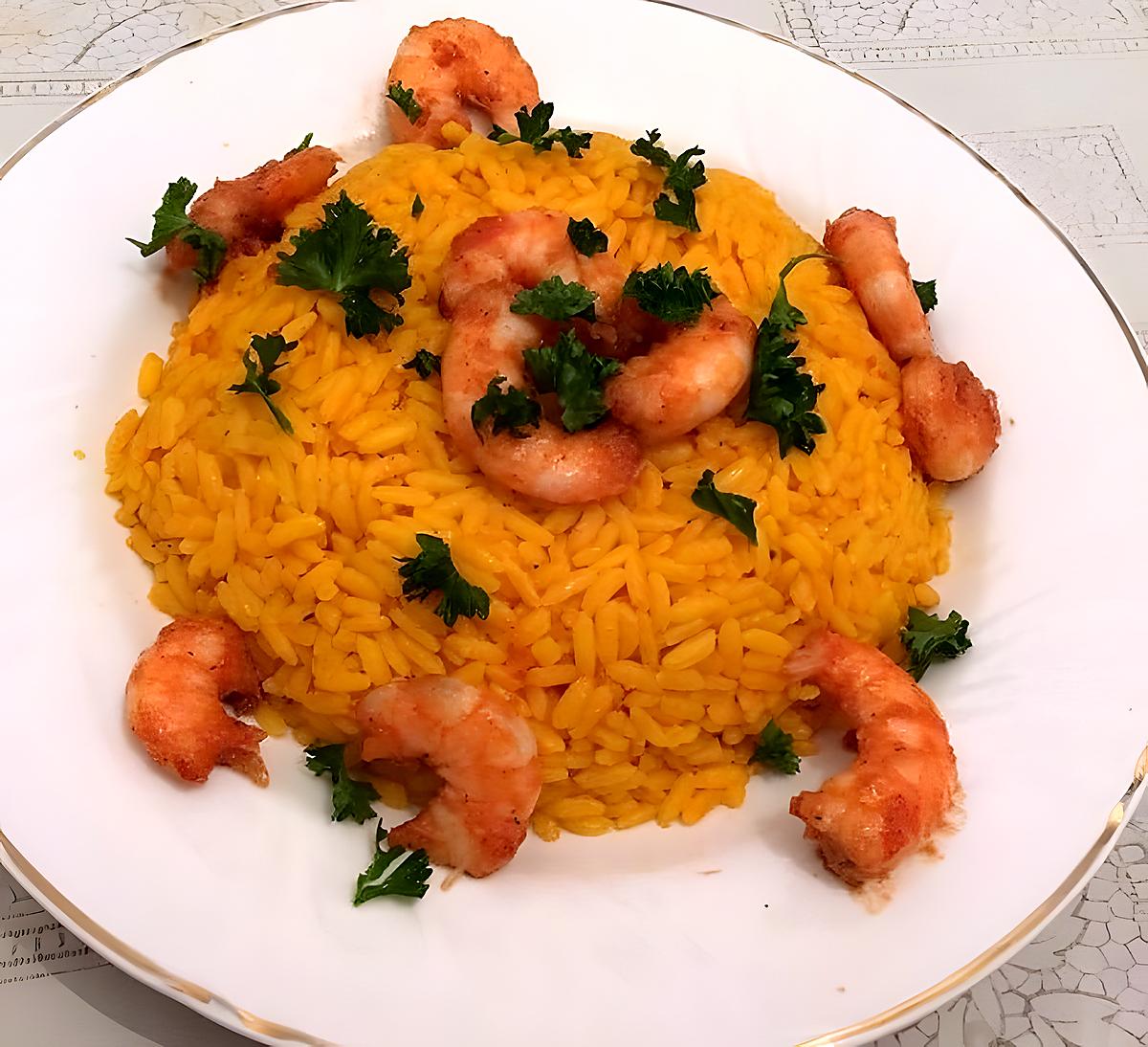 recette RIZ AU CREVETTES